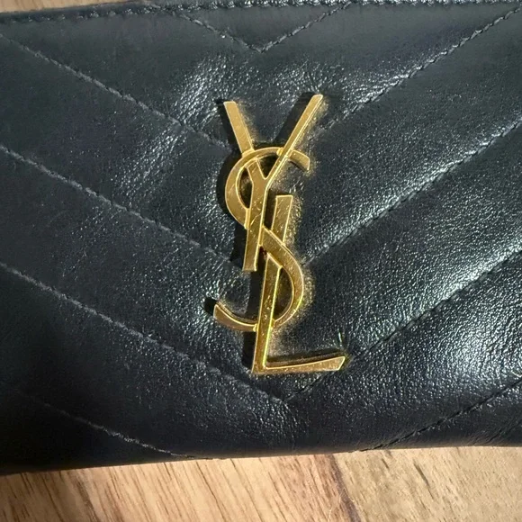 Saint Laurent Black Zippered Pouch - Picture 4 of 5
